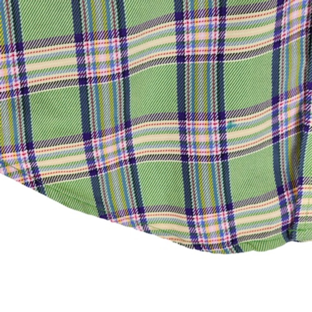 Bobby Jones Collection XS Button Down Shirt Mens 14.5-15 Plaid Green Blue Italy‎ - Picture 9 of 13